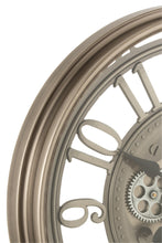 Afbeelding in Gallery-weergave laden, Clock Arabic Numerals Visible Mecanism Metal+Glass Antique Grey
