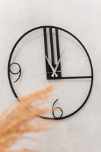 Afbeelding in Gallery-weergave laden, Clock Lines Metal Black Large
