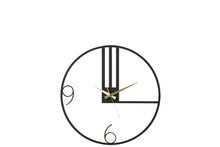 Afbeelding in Gallery-weergave laden, Clock Lines Metal Black Small
