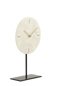 Clock on base 25,5x10x42,5 cm MORENO marble white