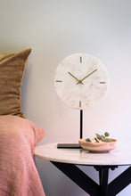 Afbeelding in Gallery-weergave laden, Clock on base 25,5x10x42,5 cm MORENO marble white

