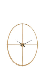 Afbeelding in Gallery-weergave laden, Clock Oval Metal Gold Large
