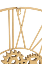 Afbeelding in Gallery-weergave laden, Clock Round Roman Numerals Gears Metal Gold
