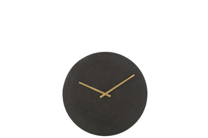 Clock Round Metal Black Small