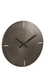 Afbeelding in Gallery-weergave laden, Clock Round Metal Dark Grey Large
