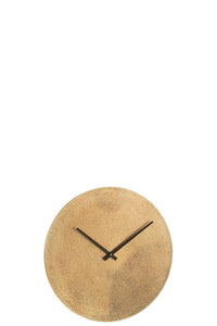 Clock Round Metal Gold Small