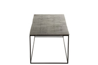 Coffee Table Rectangular Oxidize Aluminium/Iron Antique Black