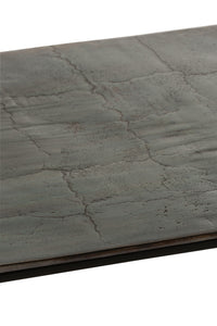 Coffee Table Rectangular Oxidize Aluminium/Iron Antique Black