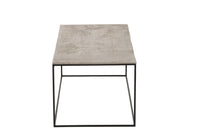 Coffee Table Rectangle Aluminium/Iron Silver/Black