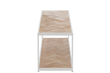 Afbeelding in Gallery-weergave laden, Coffee Table Zigzag Wood/Metal Natural/White
