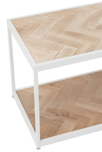 Afbeelding in Gallery-weergave laden, Coffee Table Zigzag Wood/Metal Natural/White
