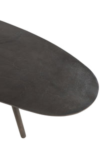 Coffee Table Drop Aluminium/Iron Black Large