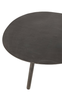 Coffee Table Drop Aluminium/Iron Black Small