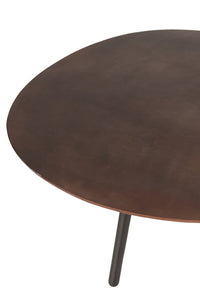 Coffee Table Drop Aluminium/Iron Brown Large