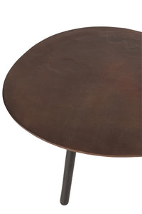 Coffee Table Drop Aluminium/Iron Brown Small