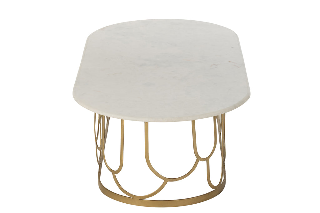 Coffee Table Moza Metal/Marble Gold