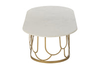 Coffee Table Moza Metal/Marble Gold