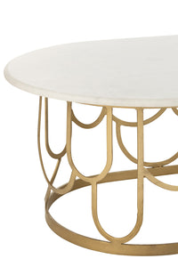 Coffee Table Moza Metal/Marble Gold