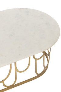 Coffee Table Moza Metal/Marble Gold