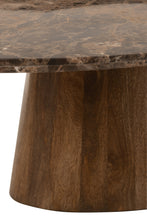 Afbeelding in Gallery-weergave laden, Coffee Table Oval Marble/Mango Wood Brown
