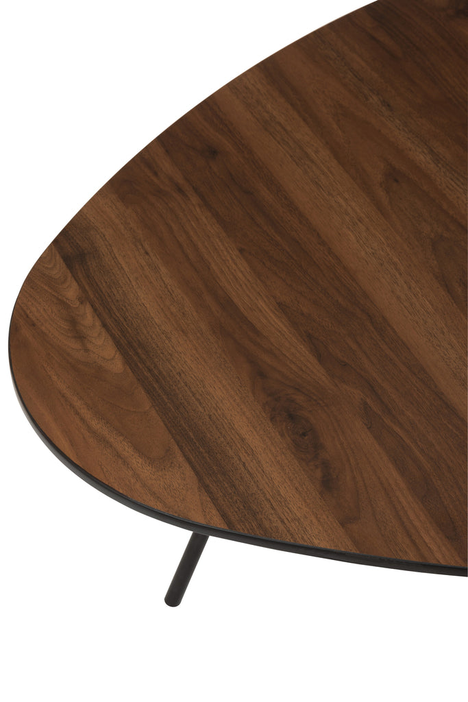 Coffee Table Rounded Triangle Tea Tree Wood Brown