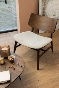 Coffee Table Rounded Triangle Tea Tree Wood Brown
