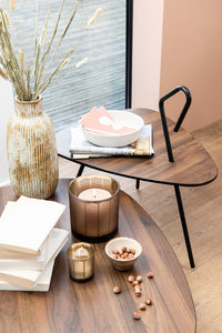 Coffee Table Rounded Triangle Tea Tree Wood Brown