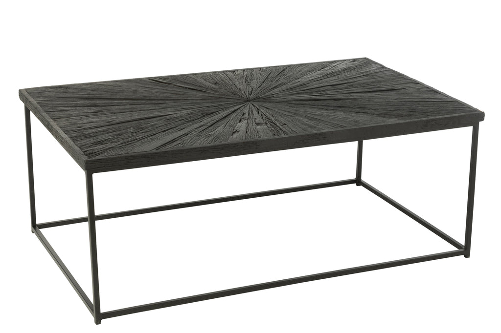 Coffee Table Shanil Wood/Iron Black