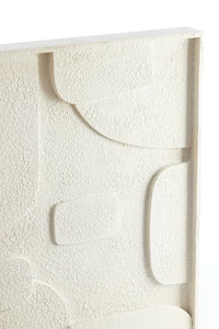 Wall ornament 80x8x60 cm COLINA wood cream