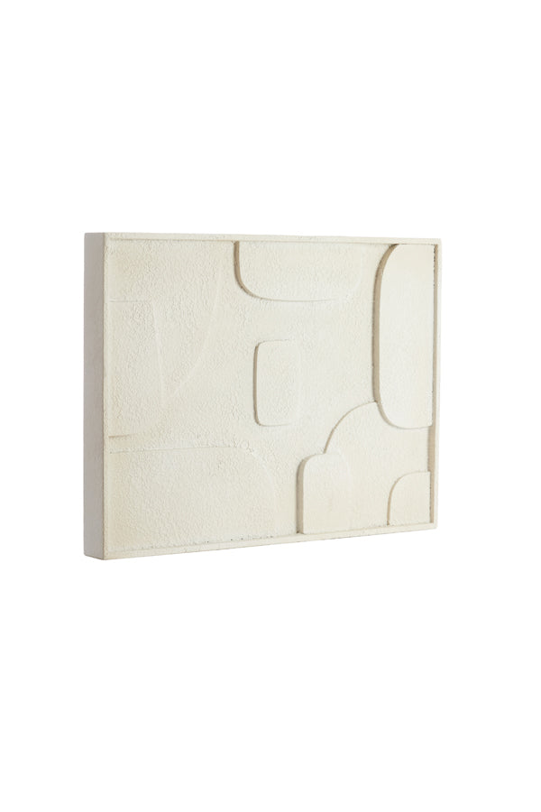 Wall ornament 80x8x60 cm COLINA wood cream