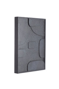 Wall ornament 80x8x60 cm COLINA wood matt black