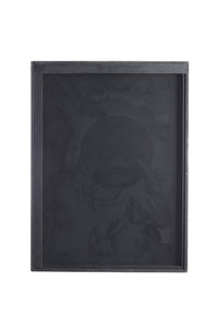 Wall ornament 80x8x60 cm COLINA wood matt black