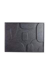 Wall ornament 80x8x60 cm COLINA wood matt black