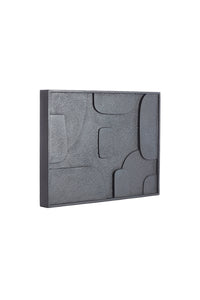 Wall ornament 80x8x60 cm COLINA wood matt black