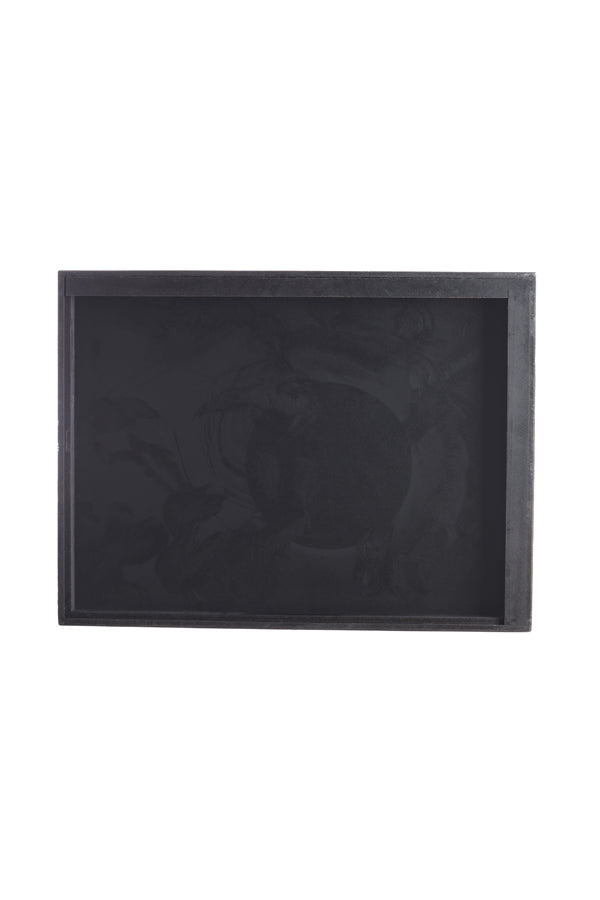 Wall ornament 80x8x60 cm COLINA wood matt black