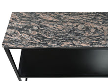 Afbeelding in Gallery-weergave laden, Console tafel Marseille - 120x32x85 - Bruin/zwart - Marmer/metaal
