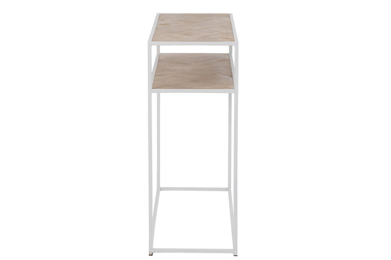 Console Zigzag Wood/Metal Natural/White