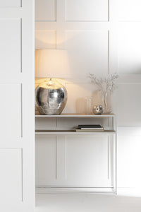 Console Zigzag Wood/Metal Natural/White