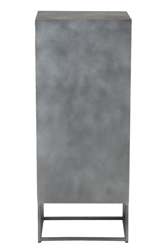 Cupboard Shanil 5 Drawers Wood/Iron Natural/Grey