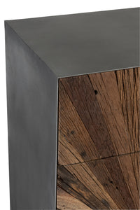 Cupboard Shanil 5 Drawers Wood/Iron Natural/Grey