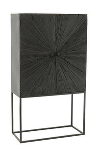 Cupboard Shanil Wood/Iron Black