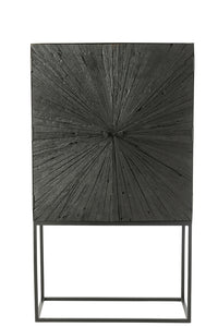 Cupboard Shanil Wood/Iron Black