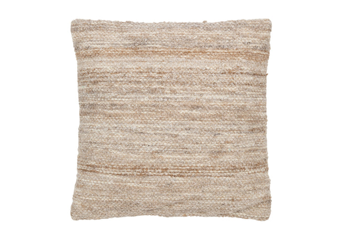 Cushion Semi-Plain Weaving Wool Beige