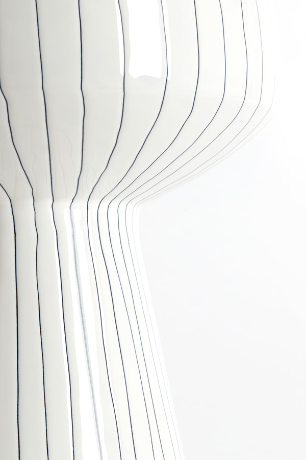 Side table 38x42 cm DAKWA shiny white+black
