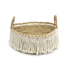 Afbeelding in Gallery-weergave laden, The Boho Fringe Basket - Natural White
