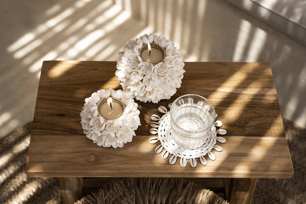De Seagrass Shell Onderzetter - Wit