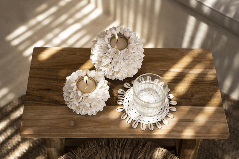 De Seagrass Shell Onderzetter - Wit