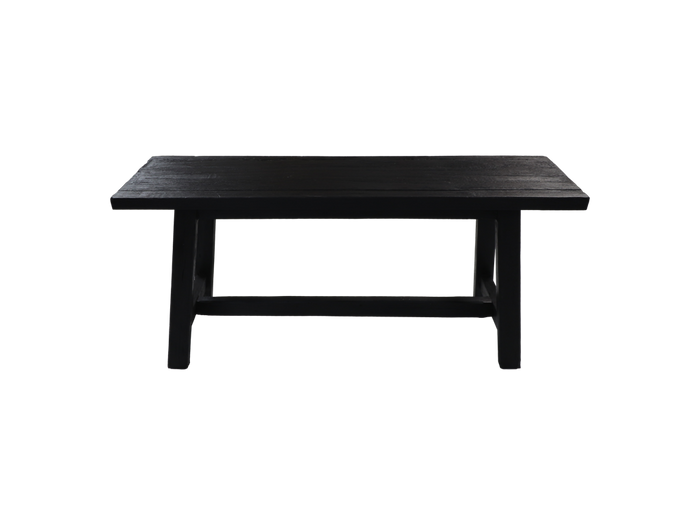 Decoratieve bank Lawas - 100x27x46 - Zwart - Teak