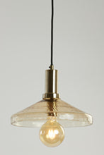 Afbeelding in Gallery-weergave laden, Hanging lamp 30x21 cm DELILO glass amber+antique bronze
