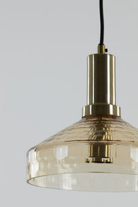 Hanging lamp 25x24 cm DELILO glass amber+antique bronze